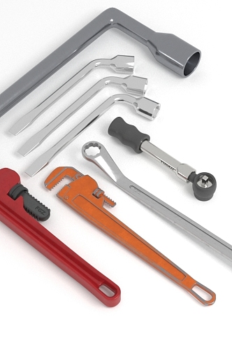 wrench pipe wrench pipe wrench torque wrench torque wrench 3d model