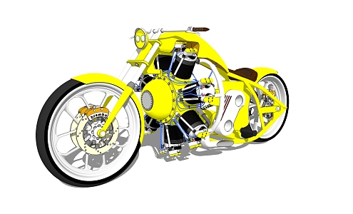 Modern Motorcycle 3d model