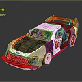 Audi Sporty Race Car With White Black Red Aerodynamic Design And Rear Wing
