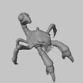 Game Movie Character Crab Like Creature With Glowing Yellow Eyes And Mechanical Claws