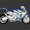 Blue Racing Motorcycle With Telefónica Movistar Livery And Sleek Sport Design