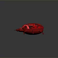 Red Decorative Beetle Figurine With Intricate Patterns And Artistic Design Details