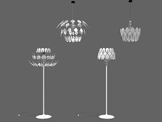 Modern lighting combination lamps 3d model