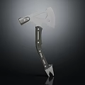 Modern Stainless Steel Hatchet With Ergonomic Handle And Sharp Blade Design 3d model
