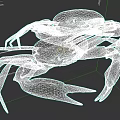 Golden Aquatic Animal Crab With Detailed Claws Legs And Realistic Texture