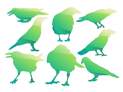 Bird Pigeon Swallow Peace Pigeon Flying Bird Animal Paper-cut Icon Wall Decoration Element Pigeon Silhouette Chicken Wild Goose Crane Sparrow 3d model