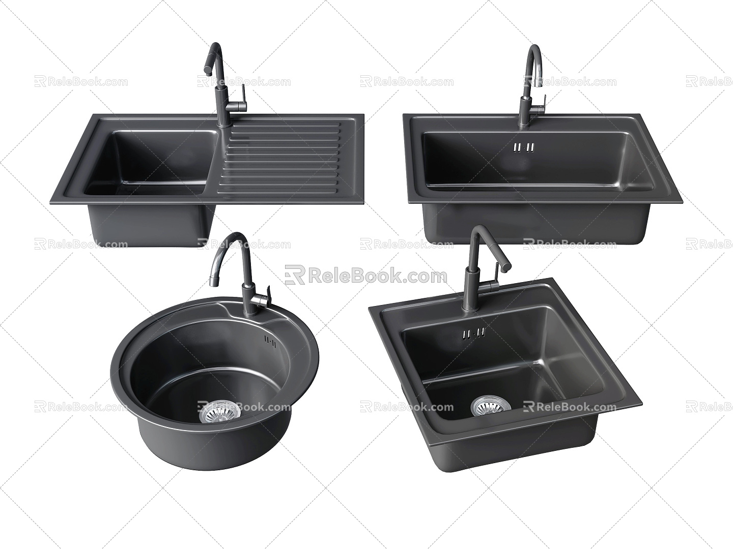 Modern Vegetable Washing Basin Vegetable Washing Basin Sink 3d model