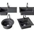 Black Kitchen Sinks With Faucet In Various Styles For Modern Kitchen