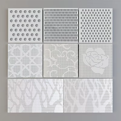 Modern punching plate 3d model Modern punching plate 3d model