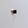 Elegant Modern Lighting Fixture Combination With Curved Glass And Metal Frame