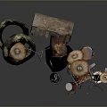 High Quality Professional Drum Set Equipment With Cymbals Sticks And Hardware