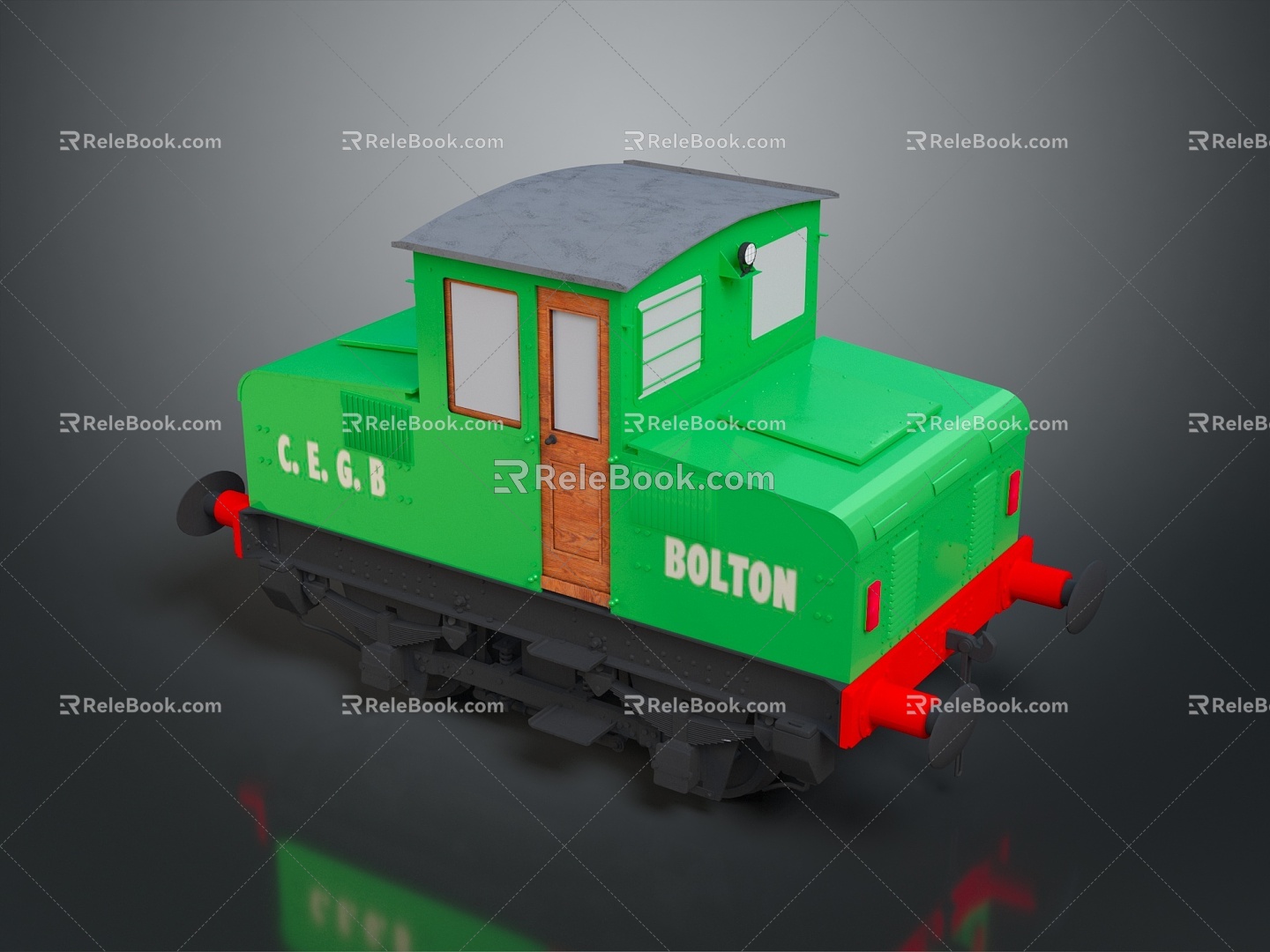 Old-fashioned train train car locomotive head steam car train modern vehicle carrier 3d model