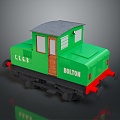 Old-fashioned train train car locomotive head steam car train modern vehicle carrier 3d model