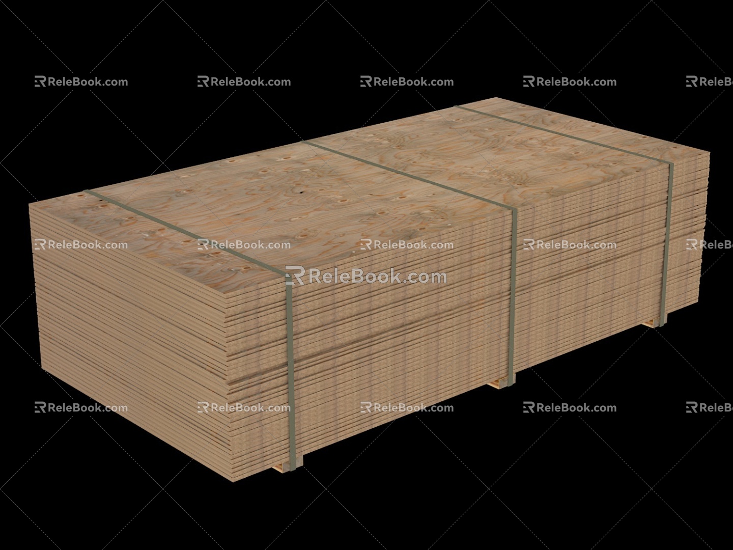 Plywood Building Materials Sheet Stacking 3d model