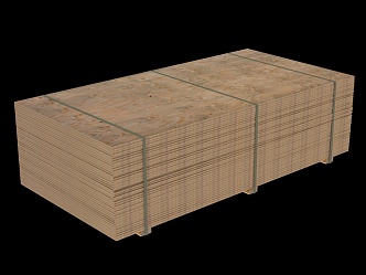 Plywood Building Materials Sheet Stacking 3d model