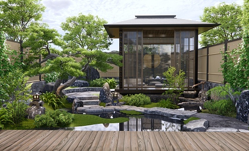 New Chinese Courtyard Landscape 3d model