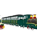 Modern train small train locomotive playground train steam train sightseeing train 3d model