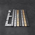 Silver And Gold Perforated Metal Strips For Industrial Drainage Applications