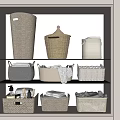Woven Storage Baskets In Various Styles On Organized Shelves With Neutral Tones