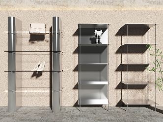 Modern shelf standing wall shelf 3d model