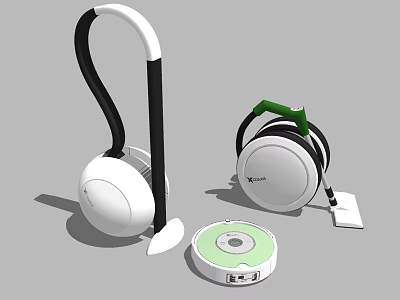 Household Electrical Appliances Including Upright Handheld Vacuum Cleaners And Robot Vacuum 3d model