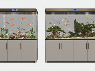 Modern fish tank 3d model