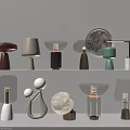 Diverse Modern Table Lamps Featuring Artistic Designs Unique Shapes And Mixed Materials
