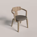 Wooden Kids Chair with Gray Padded Seat Modern and Comfortable Design for Children