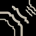 Decorative White Lines With Various Curved Shapes And Ornate Designs On Black Background
