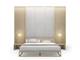 Background double bed 3d model