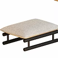 Modern log small round stool combination 3d model