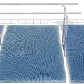 Gymnastics Training Sports Equipment With Blue Mats And White Parallel Bars