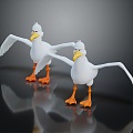 Modern bird seagull 3d model