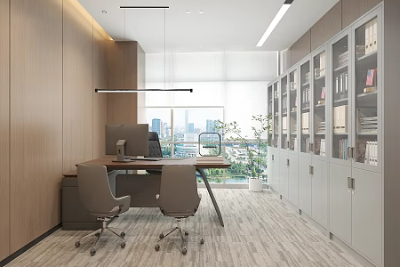 Office desk and chair 3d model