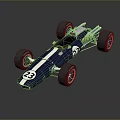 Vintage Blue Racing Car With White Stripes And Number 23 Classic Design
