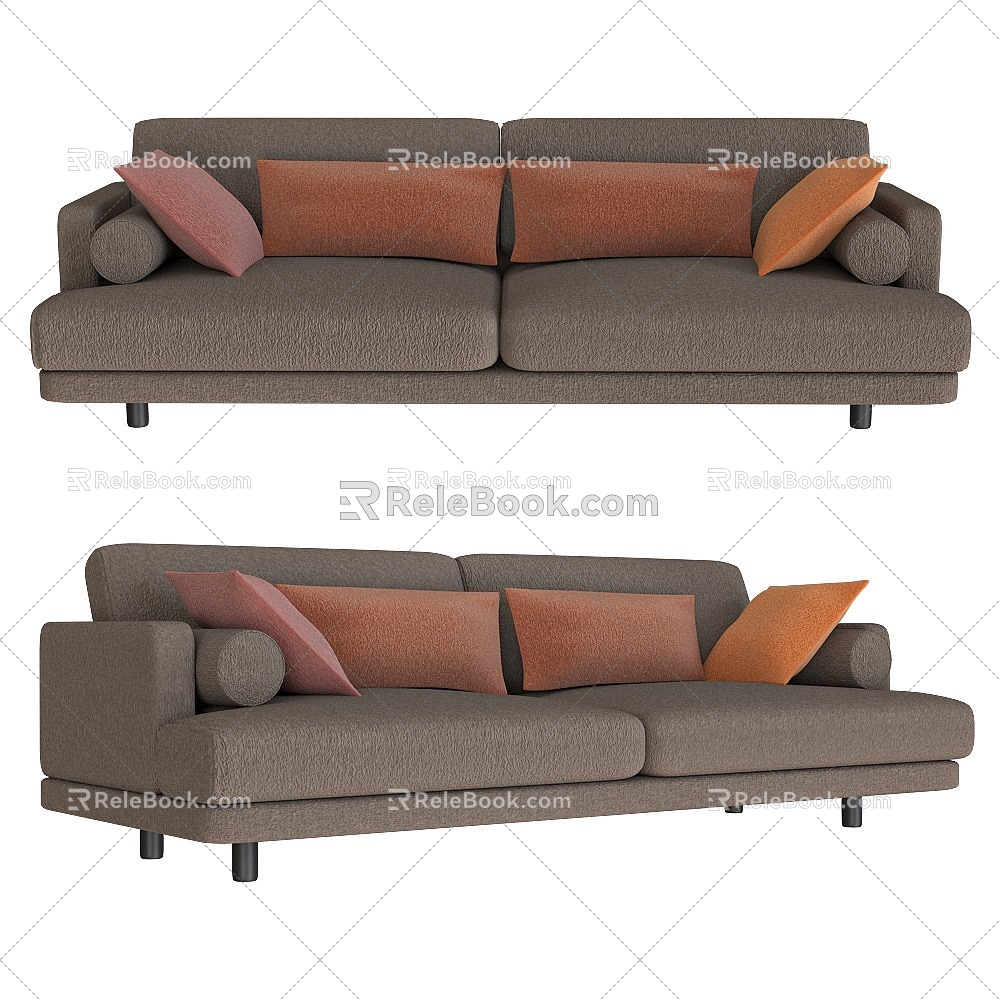 MERCURY fabric double sofa 3d model