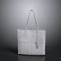 Stylish White Leather Tote Bag With Tassel Decoration For Everyday Use