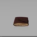 Dark Red Leather Notebook With Strap Design For Practical Daily Use 3d model