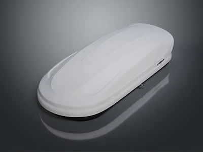 White Oval Smooth Surface Household Storage Container For Home Organization 3d model