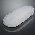 White Oval Smooth Surface Household Storage Container For Home Organization 3d model