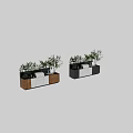 Modern Kitchen Appliances With Wooden Gray Cabinets Island Grill Sink And Olive Trees