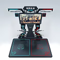 VR Gaming Experience Zone With Large Screen Stand And Interactive Floor Mats 3d model