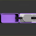 Purple Portable Lighter With Metal Case And Open Lid Design For Daily Use