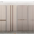 Beige Cabinet Doors With Various Decorative Red And Gold Stripes Design