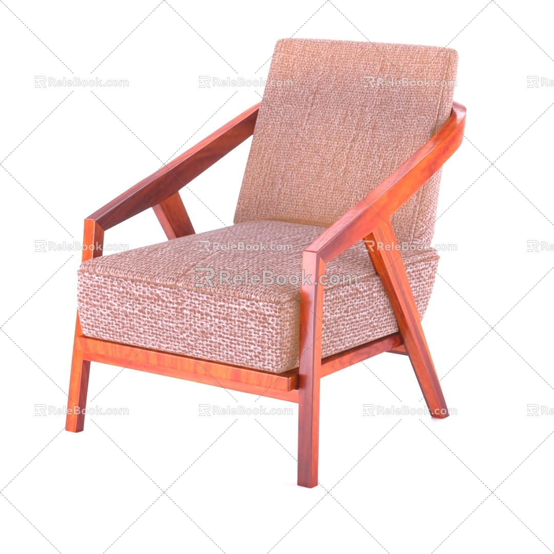 Chair Seat Leisure Chair Single Chair 3d model