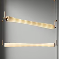 Modern Pendant Chandelier with Wave Pattern Design Golden Metal Frame for Interior Decoration