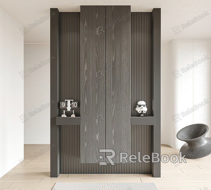 Modern partition entrance partition model