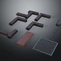 Scene Construction Components With L Shaped Pieces Rectangular Panels And Grille Mesh