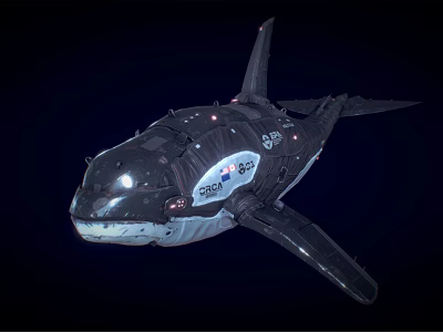 Mechanical Shark With Glowing Lights Futuristic Design And Emblem Details 3d model Mechanical Shark With Glowing Lights Futuristic Design And Emblem Details 3d model