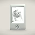 ONYX Digital E Reader With White Design Front Button And Display Sketch